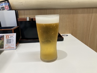 吉野家 京成高砂駅前店　生ビール グラス