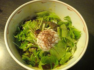 麺やＢａｒ渦　温泉玉子とカレーの和えそば１.JPG