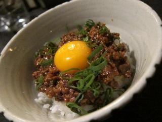 麺やＢａｒ渦　肉味噌卵ライス.JPG